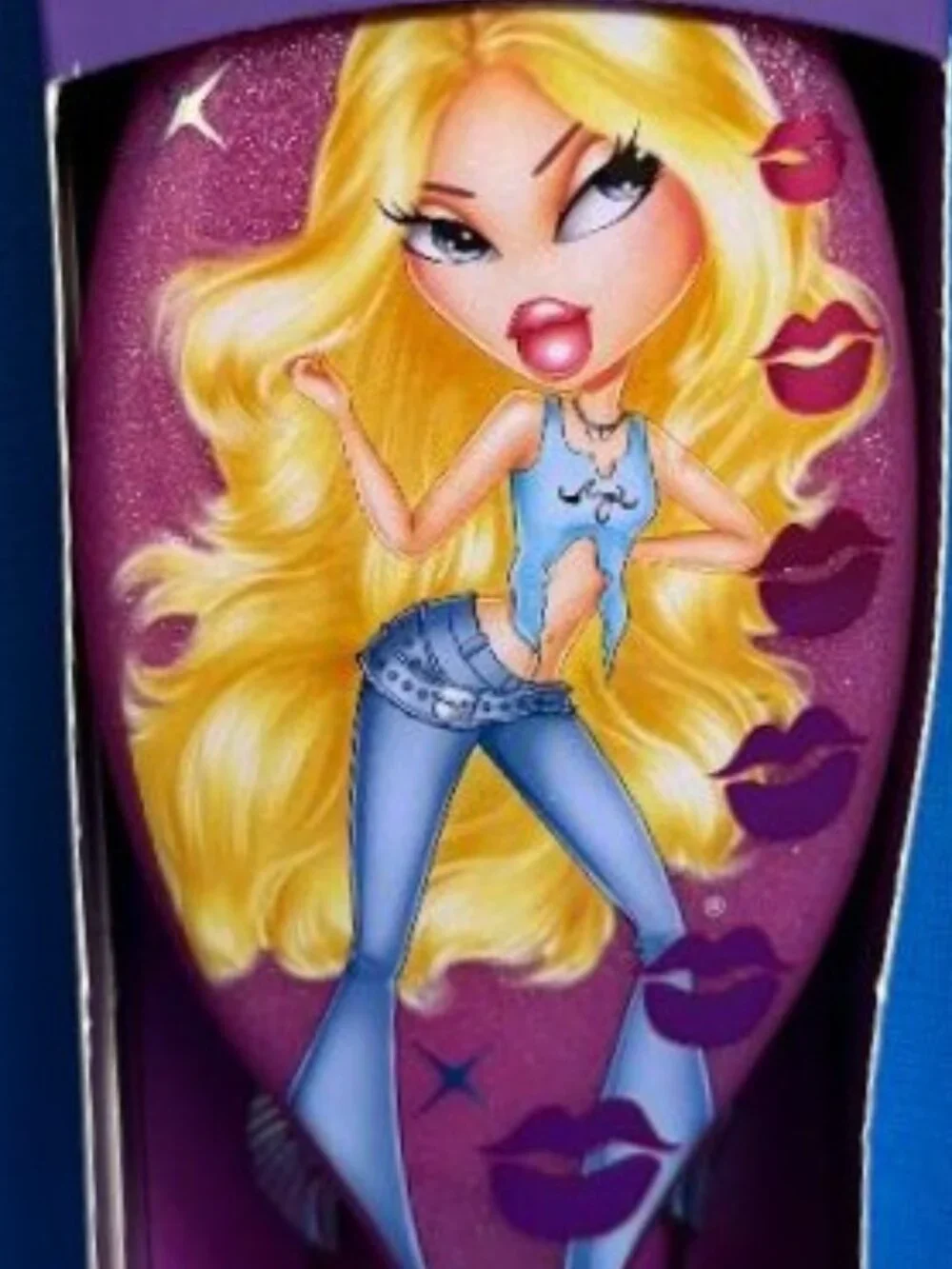 NEW BRATZ CLOE ORIGINAL DETANGLER WET BRUSH 2 WING BOBBY PINS 55% LESS BREAKAGE
